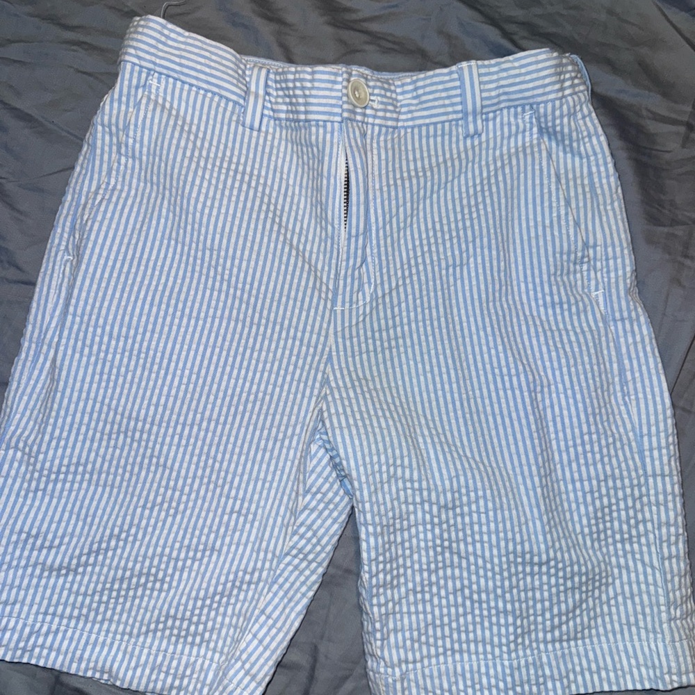 Kids Blue Striped Shorts seersucker boys 12